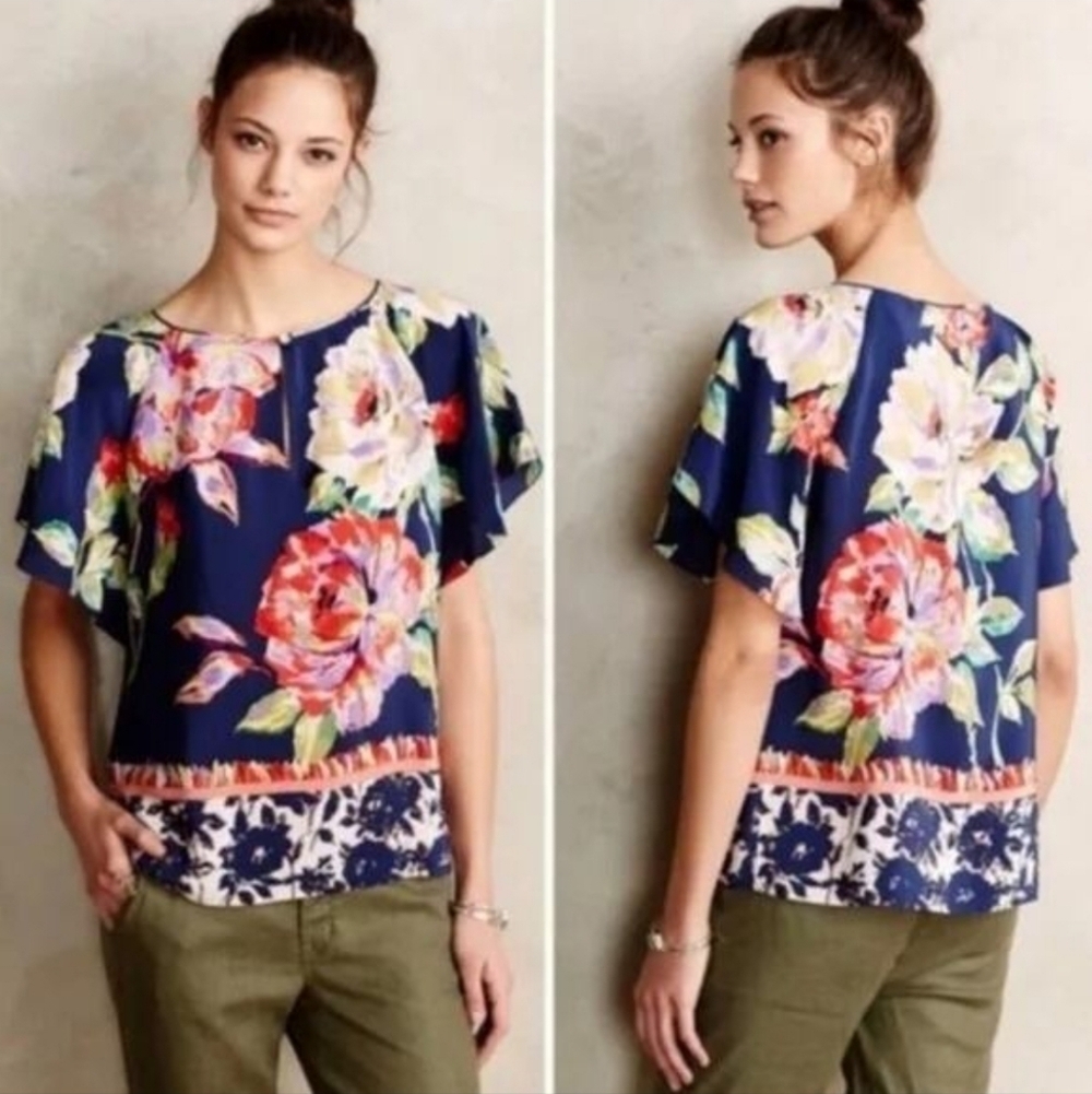 Maeve Navy Floral Blouse
